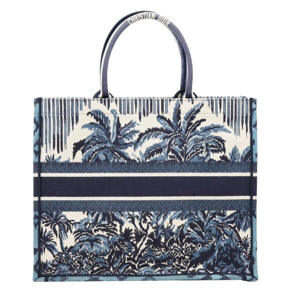 Christian Dior  Book Large Dioriviera Toile De Jouy Tote Bag Blue - Picture 3 of 12